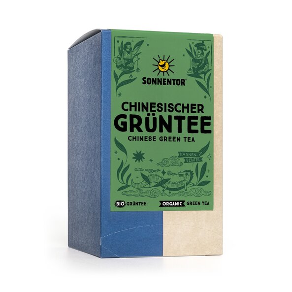 Chinesischer Grüntee bio 70 g, Kannenbeutel SONNENTOR Chinesischer Grüntee Kannenbeutel Packung mit Illustrationen