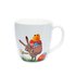 Photo of the Easter tea cup. On it you can see an Easter bunny with a basket full of Easter eggs on his back and a cup of tea in his hand.