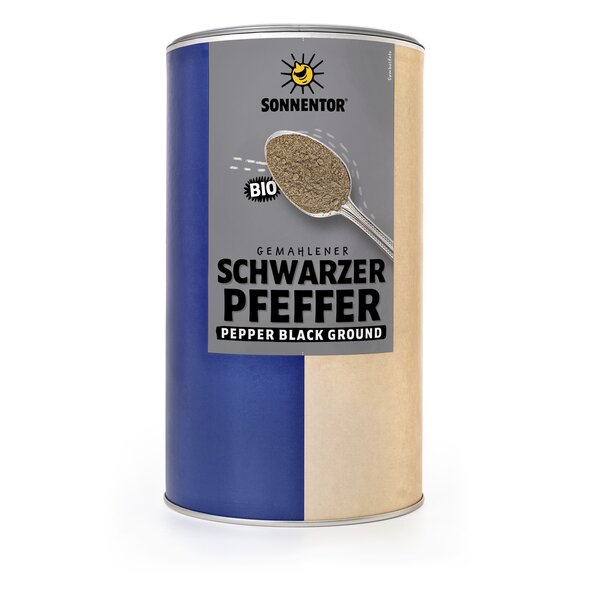Pfeffer schwarz gemahlen bio 500 g, Gastrodose groß Pfeffer schwarz gemahlen bio 500 g, Gastrodose groß